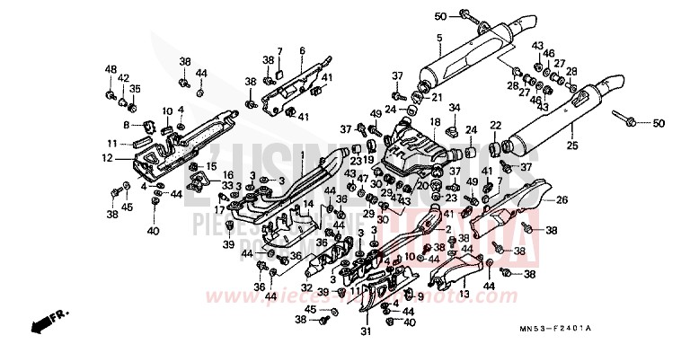 ABGAS-SCHALLDAEMPFER (GL1500SEM/SEN) von Gold Wing NH215B (NH215B) von 1992